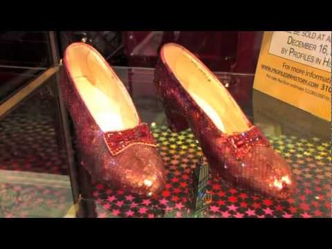 The original RUBY SLIPPERS used for close up shots in THE WIZARD OF OZ