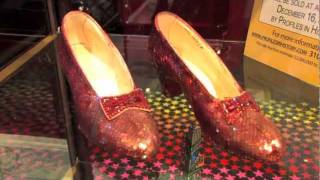 The original RUBY SLIPPERS used for close up shots in THE WIZARD OF OZ