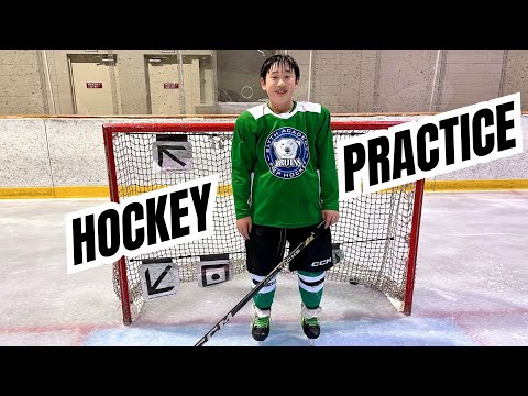 Hockey Practice with Dad [Footwork, Stickhandling Passing & Shooting]