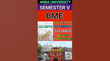 Anna University 5th Sem BME Syllabus #shorts #annauniversity #regulation2021 #bme#syllabus #r2021#au