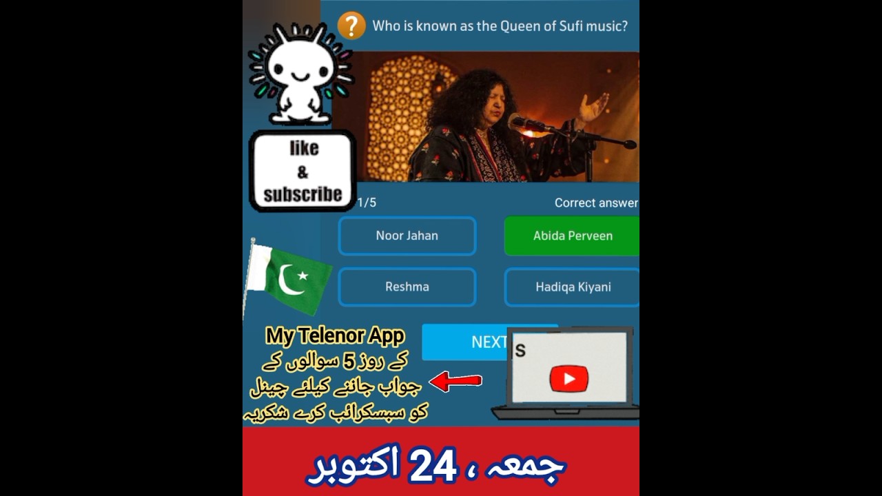 24th October 2025 | Friday | My Telenor App Today Questions Answers 