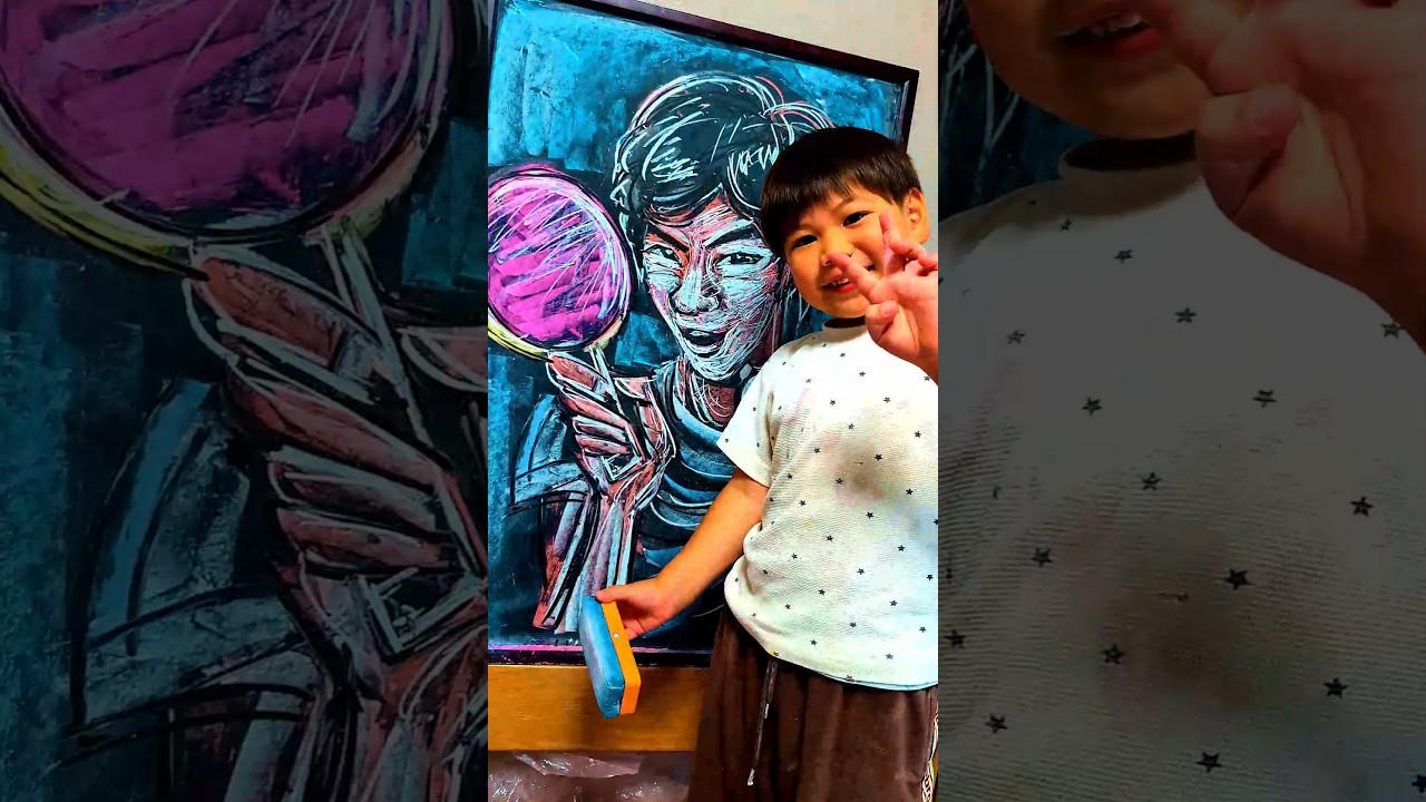 【黒板アート】 チョークで SEIKIN ワホーかいてみた #seikin #セイキン #ワホー #黒板アート #chalkart#チョークアート