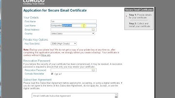 How to sign up a free email certificate
