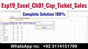 Exp19_Excel_Ch01_Cap_Ticket_Sales | Exp19 Excel Ch01 Cap Ticket Sales #Ticket_Sales #excelcapter1