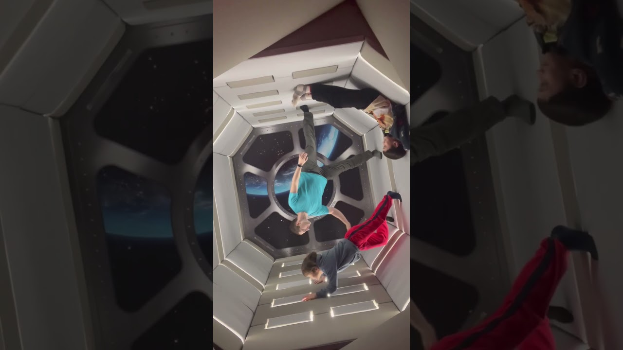 Here is a illusion where you can walk on walls and roof