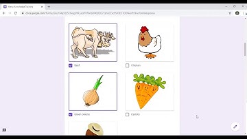 Menu knowledge training using google forms Gamification