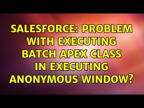 Salesforce: Problem with executing batch apex class in executing anonymous window?