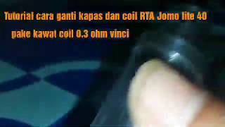 CARA GANTI KAPAS DAN COIL VAPE JOMO LITE 40 pakai COIL VOPOO VINCI 0.3ohm