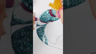 Glitter Magic! ✨ Giving Merlinda Mermaid a sparkly new tail! 🧜‍♀️ #shorts | Mermaid Magic DIY