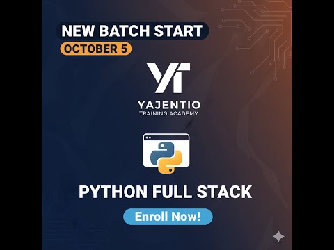 Python Full Stack Developer Course | New Batch Starting October5, 2025 – Enroll Now”
