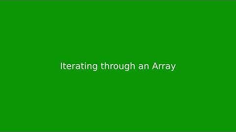 Chapter 6: Iterating through an Array