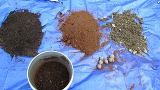 A Basic Container Garden Soil Mix: Number 1 Mistake,  Making a Mix, Drainage & Planting Potatoes