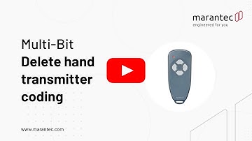 Deleting the code of hand transmitters (Multi-Bit) | Marantec