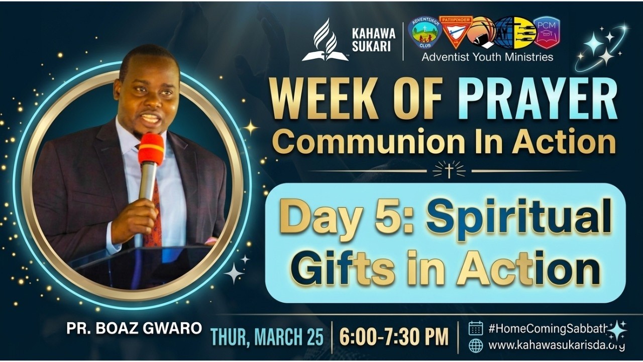 Aym Week Day 5: AYM Week of Prayer || Spiritual Gifts In Action By Pr. Boaz ...