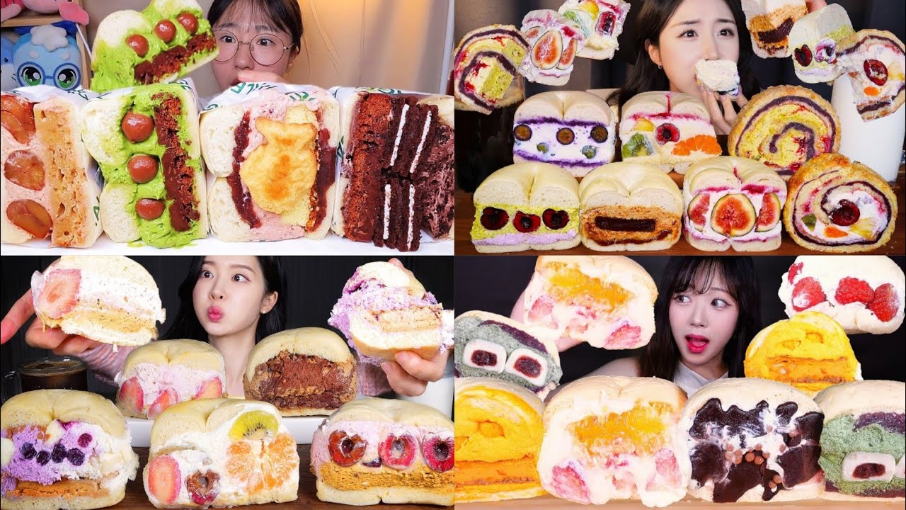 Satisfying cream-filled bagel sandwich mukbang