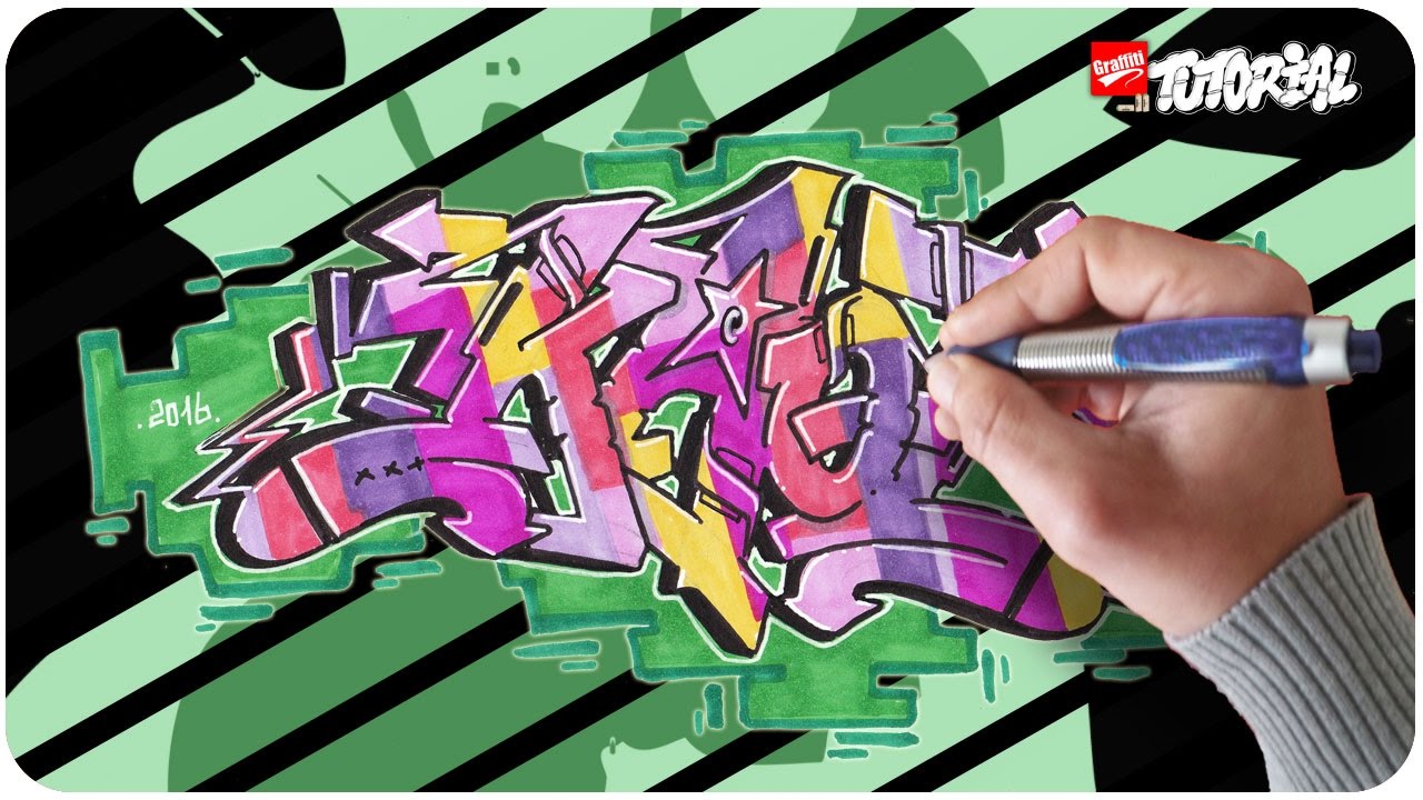 Graffiti Zeichnen Kaot Funky Style Schritt Fur Schritt Youtube