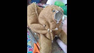 Soft toy dog making pattern