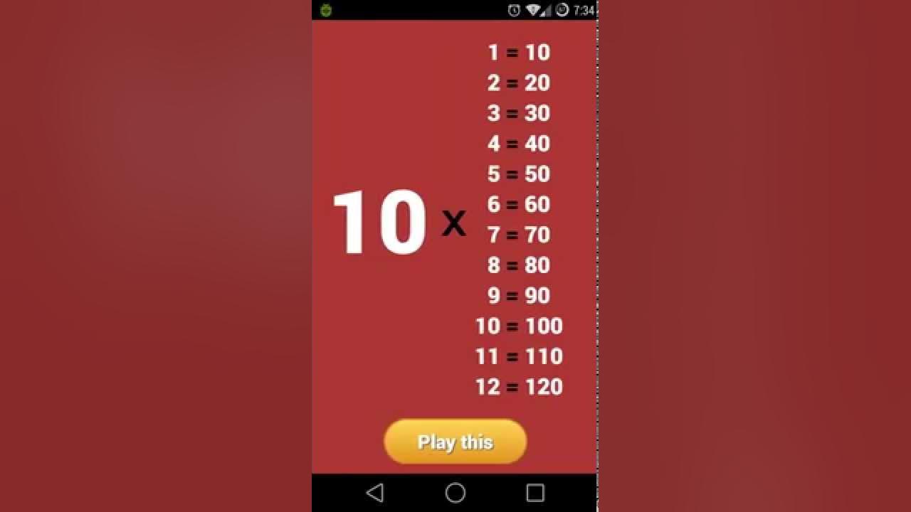 How to learn Times Table? Play "12 Times Table" game for free! YouTube