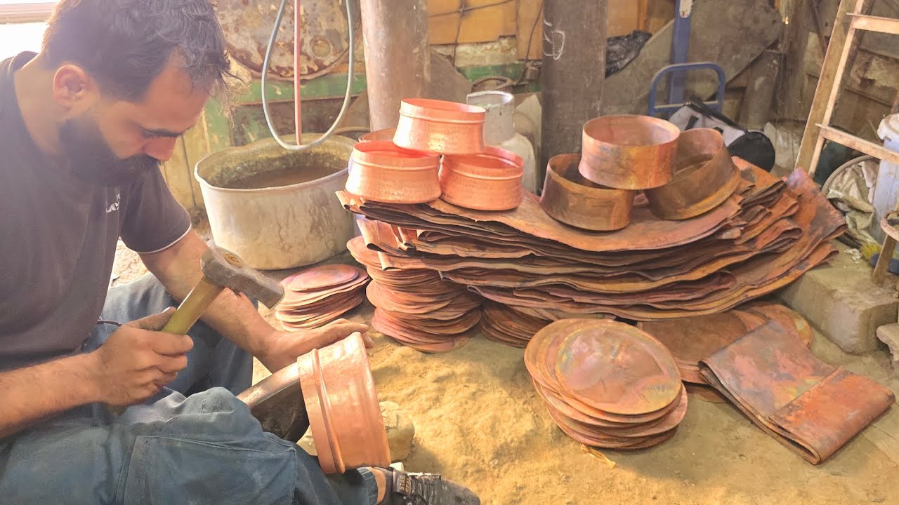 Handmade Copper Pot: Amazing process of making a beautiful small copper pot⚒️🇮🇷🥰