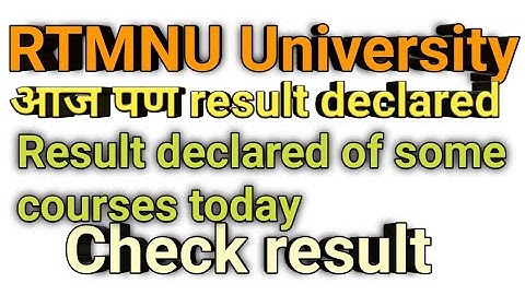 RTMNU Nagpur University result new update, #rtmnu #rtmnuresult #nagpuruniversity #rtmnuuniversity