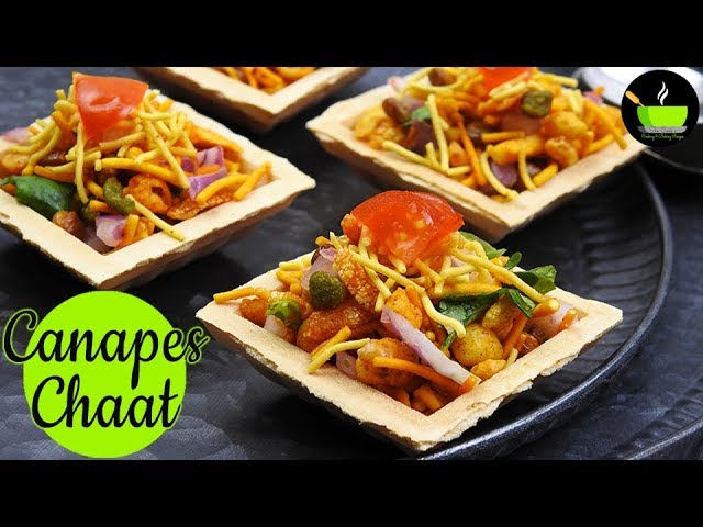 Canapes Chaat Recipe | Fireless Cooking Competition Recipes | No Fire Cooking | She Cooks