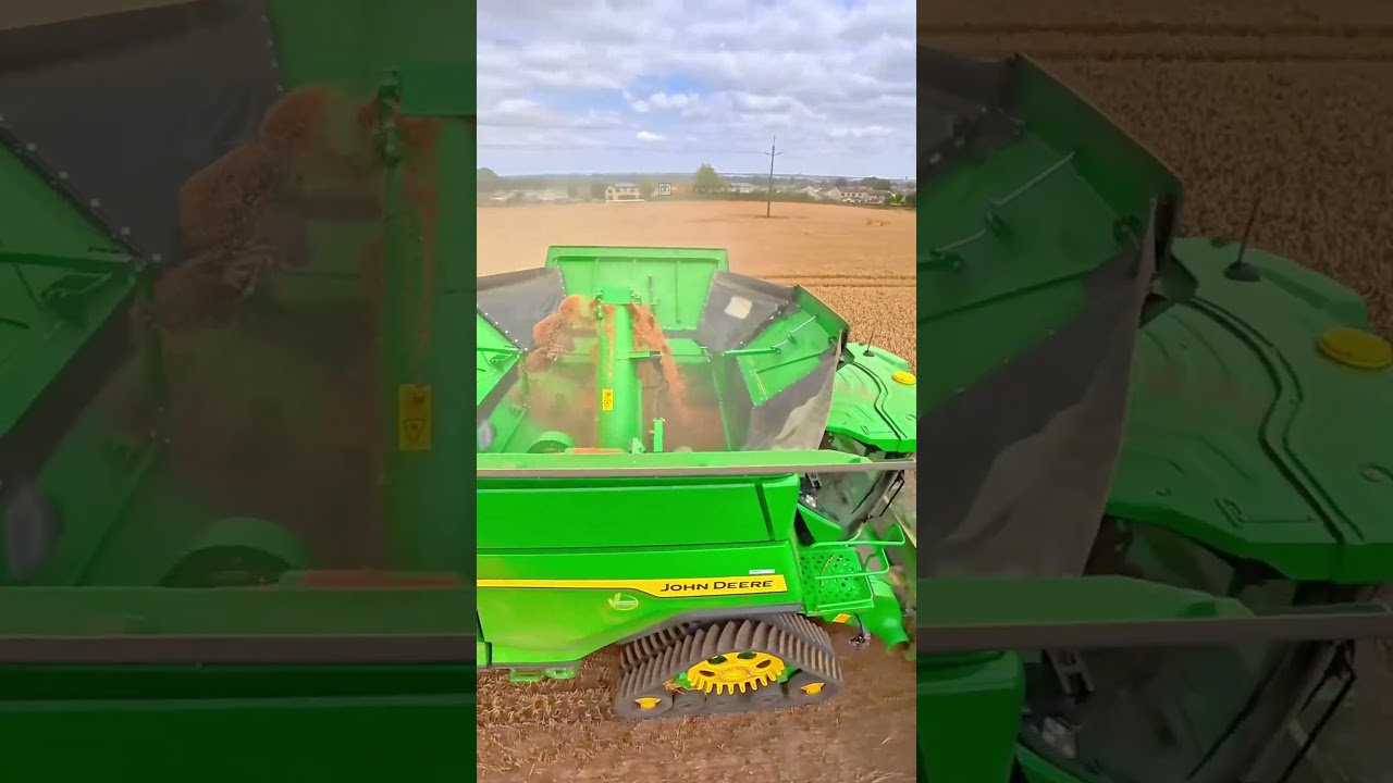 🔥 John Deere X9 1100 Draper 45ft – Wheat Harvest Action 🚜