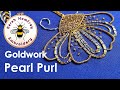 How to use Pearl Purl. Goldwork embroidery for beginners. Goldwork embroidery video tutorial.