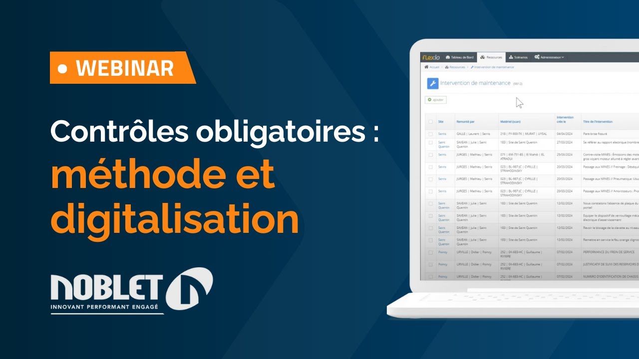 Webinar — Méthode et digitalisation des contrôles obligatoires chez Noblet (transport et logistique)