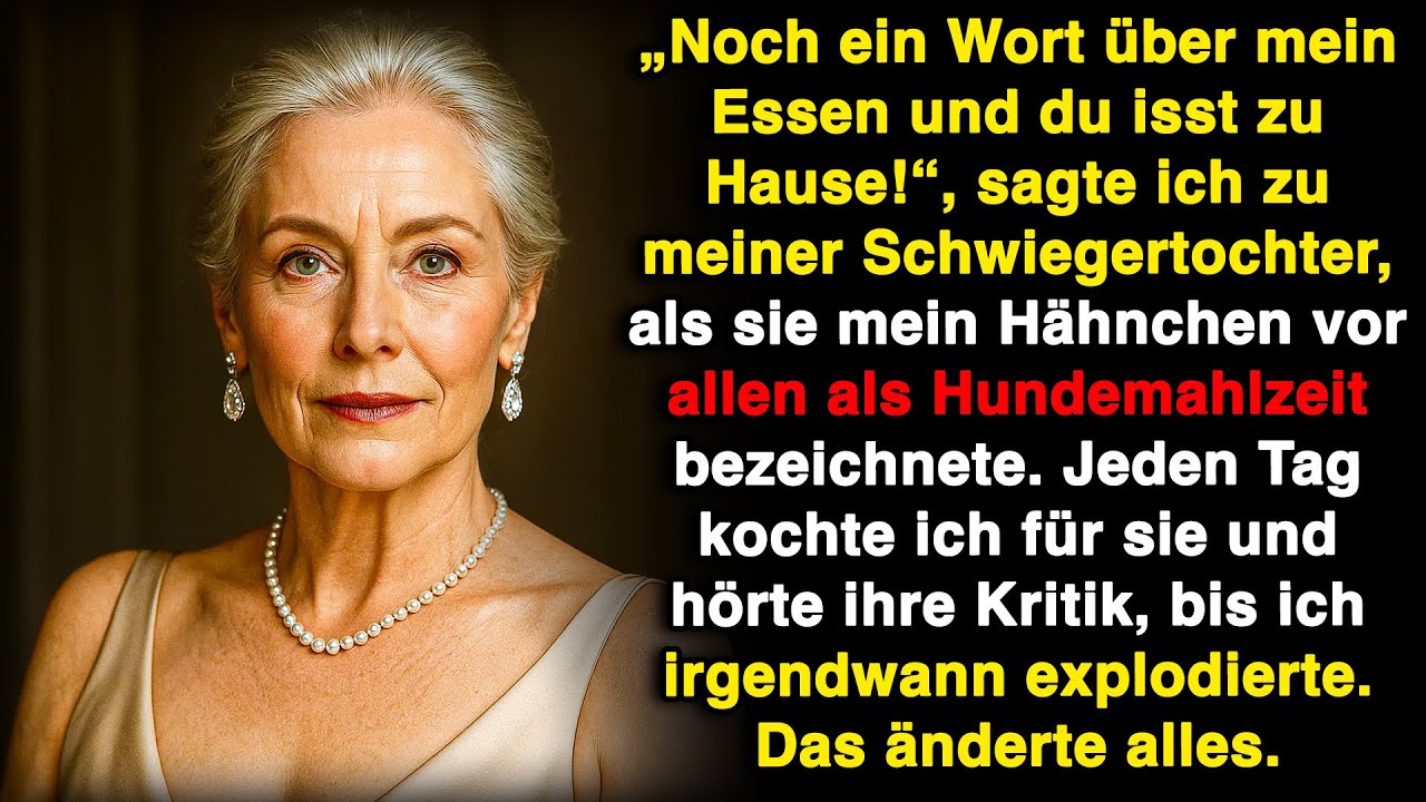 „Noch ein Wort über mein Essen und du isst bei dir zu Hause!“, sagte ich zu meiner Schwiegertochter.