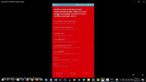 برطرف کردن unable to load script from assets