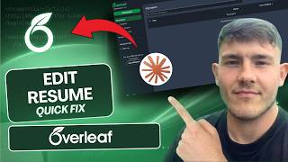 Full How To Edit A Resume In Overleaf Using Claude AI (Step-By-Step 2026) Update