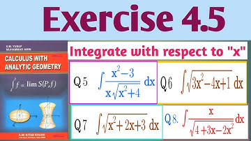 Calculus SM Yusuf with analytic Geometry , Exercise 4.5, Questions ( 5,6,7,8)