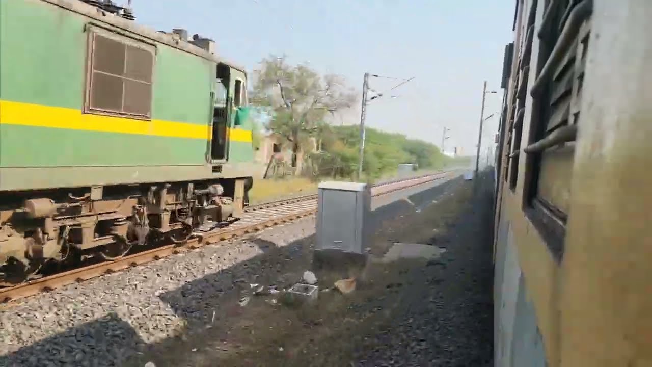 Nagpur jn to Bhandara road uncut train journey || ICF track sound || 12129 Azad hind sf exp #12129