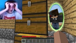 I used PORTAL GUNS to troll a Streamer in Minecraft... screenshot 3