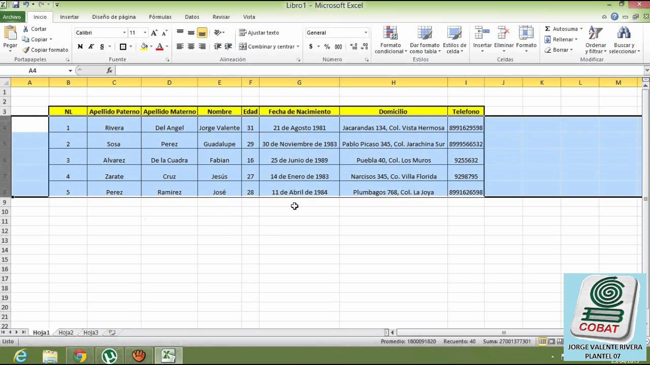 EXCEL 2010 AGENDA - YouTube