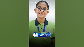 Dwija Patel AIR-7 in JEE Advanced 2024 🔥 ALLEN #JEE2024 #JEETopper
