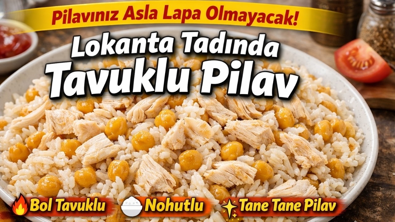 👉 Tavuklu Nohutlu Pilav Tarifi | Lokanta Usulü Tam Ölçülü Pilav