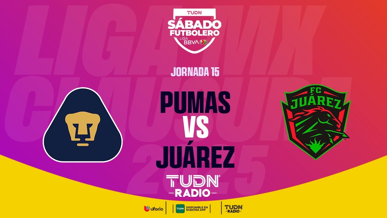 EN VIVO 🔴| PUMAS VS F.C. JUÁREZ | JORNADA 15- LIGA MX | CLAUSURA 2025 ...