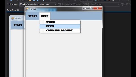 C# Menu (MenuStrip) Settings - start processes from menu