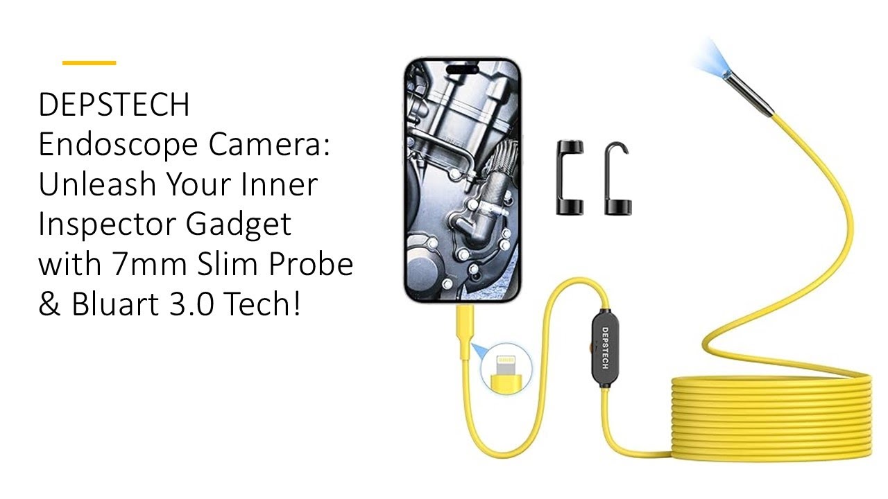DEPSTECH Endoscope Camera: Unleash Your Inner Inspector Gadget w/ 7mm Slim Probe & Bluart 3.0 Tech!