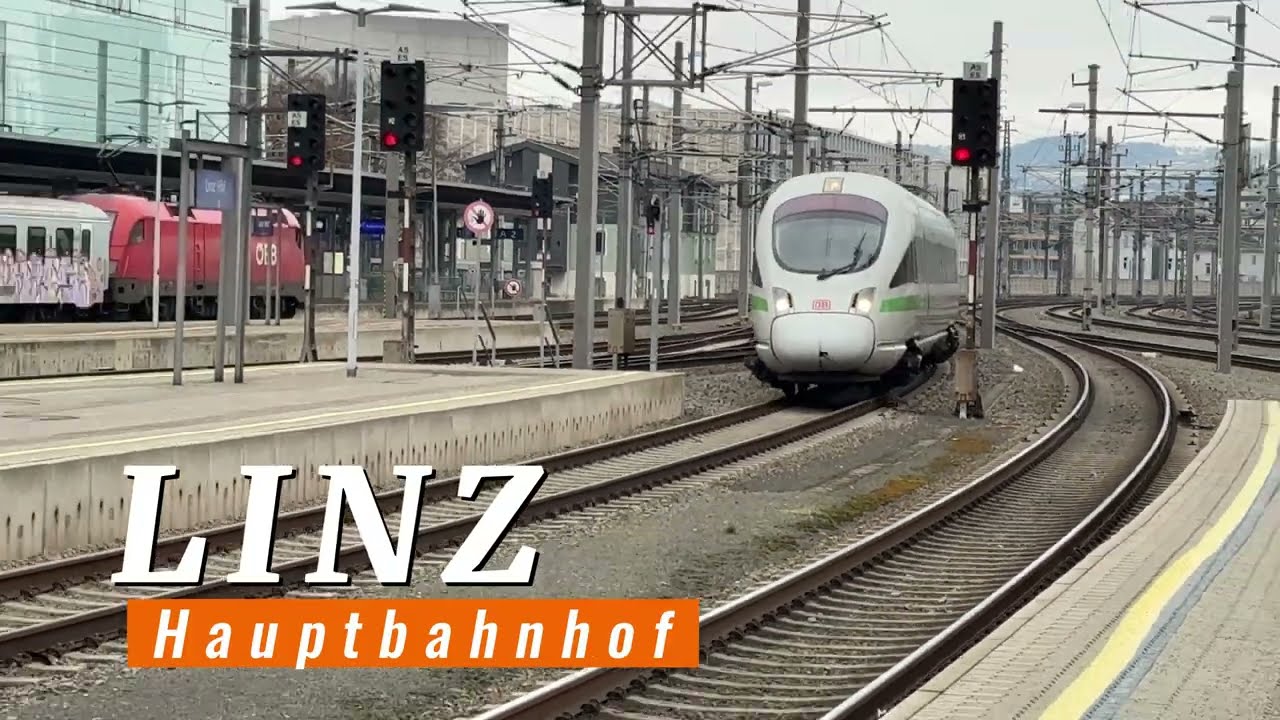 Linz Hauptbahnhof,  Train Spotting || ICE, Westbahn,  Railjet, ÖBB 