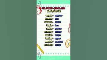 FILIPINO ENGLISH TRANSLATION #VOCABULARY #TranslationWords #ENGLISH #VOCAWORDS #FILIPINO