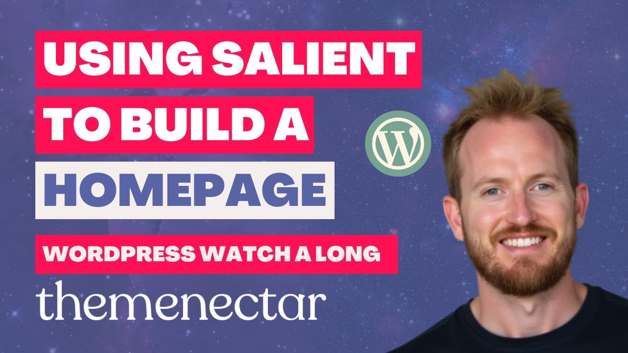 Building a Homepage with Salient Theme & WordPress 🚀 | Watchalong - YouTube