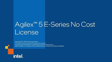 Agilex™ 5 E-Series No Cost License