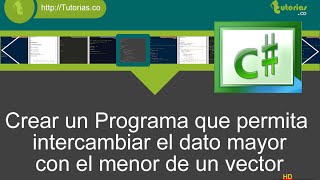arrays – visualStudio c# (intercambio mayor menor vector)