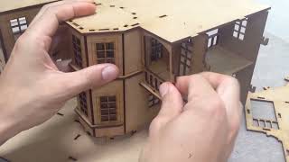 Laser Cut DIY Project  Wooden Doll House
