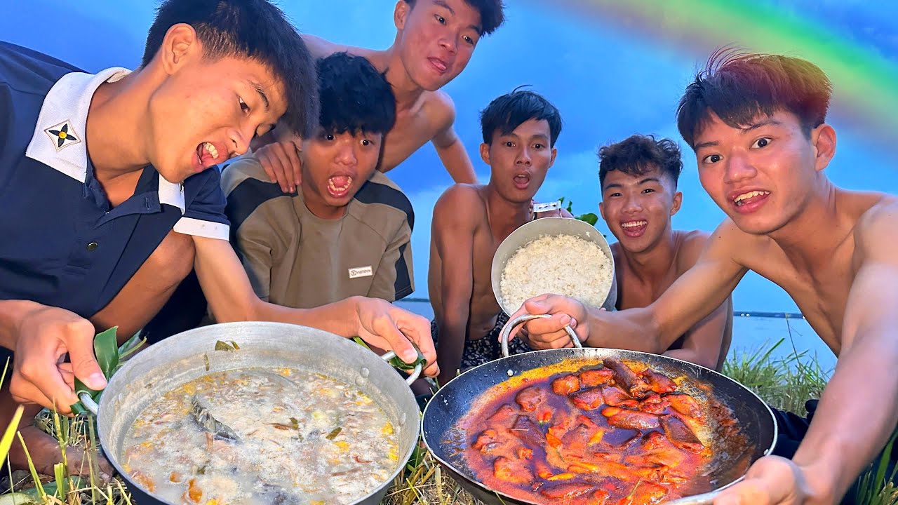 Ань Ба Пхай | Очень холодный день рыбалки во время паводка