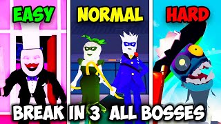 BREAK IN 3 - ALL Bosses Showcase | Fanmade Gameplay | Roblox Story