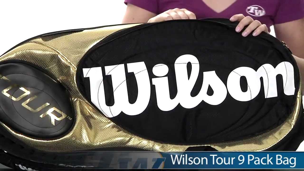 wilson tennis bag gold