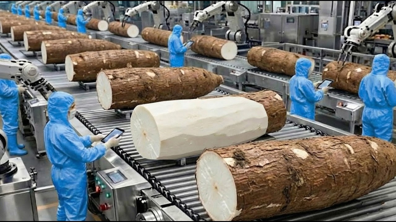Massive Cassava Processing Revealed: Inside America's Largest Flour Production Plant (Full Process)